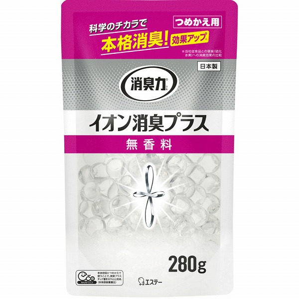 消臭力クリアビーズ イオン消臭プラス つめかえ 無香料 280g