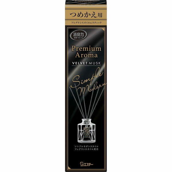 エステー お部屋の消臭力 Premium Aroma Stick つめかえ ベルベットムスク50ｍL
