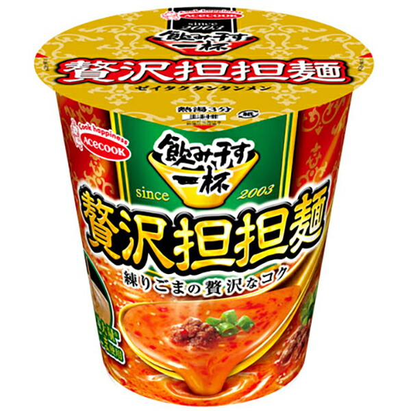 エースコック 飲み干す一杯贅沢担担麺 103g×12個入り (1ケース) 