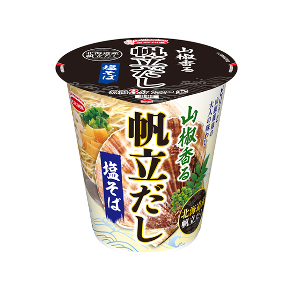 エースコック 山椒香る帆立だし塩そば 90g×12個 (1ケース)