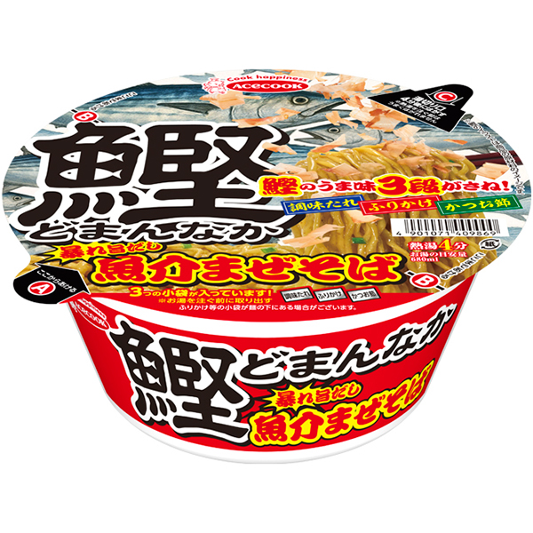 エースコック 鰹どまんなか 暴れ旨だし魚介まぜそば 107g×12個 (1ケース)