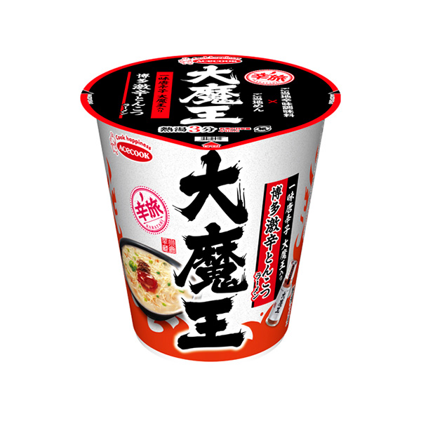エースコック 辛旅 大魔王入り 博多激辛とんこつラーメン 90g×12個 (1ケース)