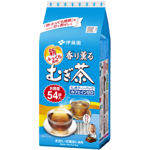 伊藤園 香り薫るむぎ茶ティーバッグ 54袋×10個入り (1ケース)