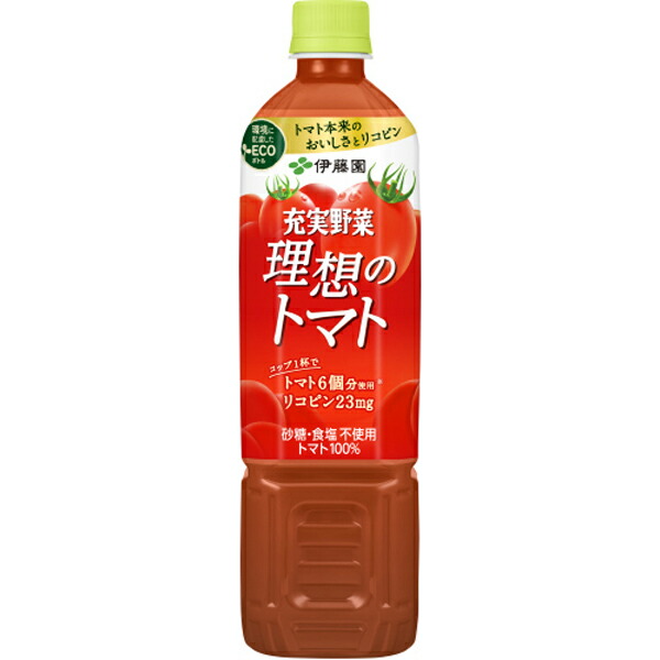 伊藤園 PET充実野菜 理想のトマト740g×15本入り (1ケース)