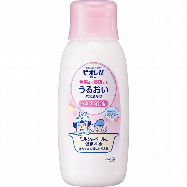 ビオレu 角層まで浸透する うるおいバスミルク パウダリーな香り 本体 600ml　花王