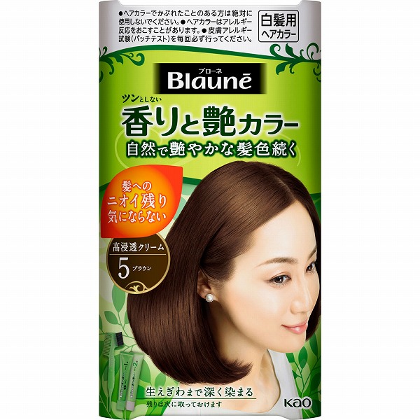 【医薬部外品】ブローネ 香りと艶カラー クリーム 5 ブラウン 80g　　花王
