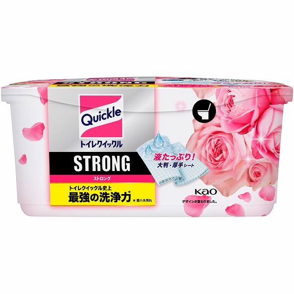 トイレクイックル ストロング プレミアムローズの香り 容器入 8枚　花王