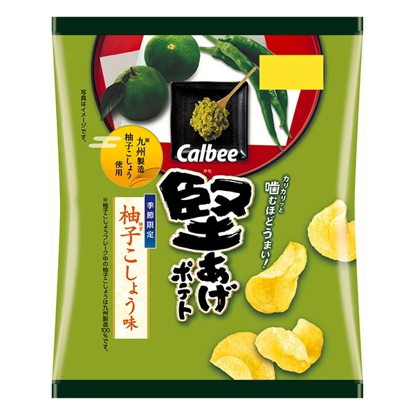 カルビー 堅あげポテト柚子こしょう味 60g×12個 (1ケース)