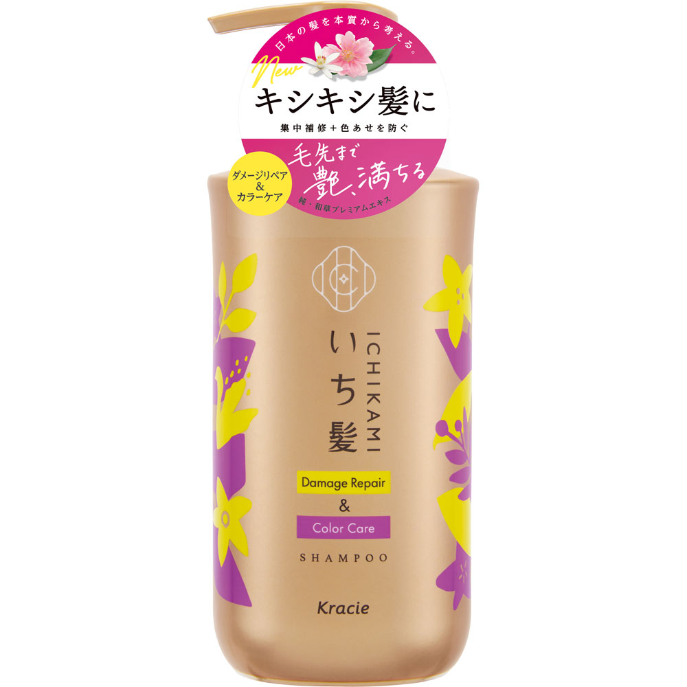 いち髪 ダメージリペア＆カラーケア シャンプー ポンプ 480mL