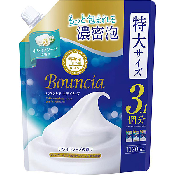 バウンシアボディーソープホワイトソープの香り500mL ポンプ付き24個入 Amazon | バウンシア ボディソープ ポンプ付 500mL | 牛乳石鹸