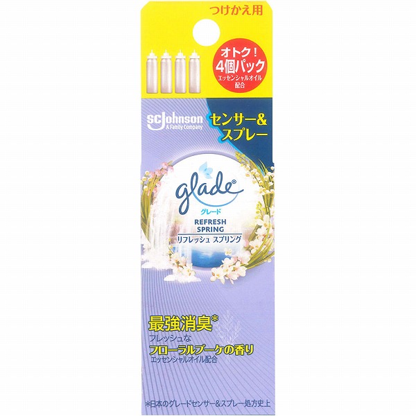 グレード 消臭センサー＆スプレー リフレッシュスプリング つけかえ用 18mL×4個