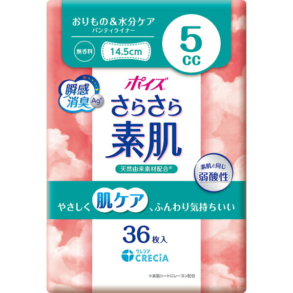 ポイズ さらさら素肌 パンティライナー5cc  36枚×18袋