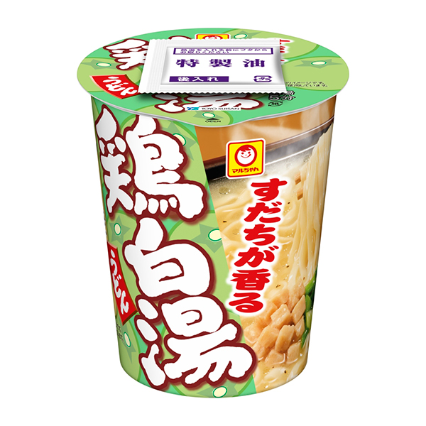 マルちゃん 縦型ビッグ すだちが香る鶏白湯うどん 92g×12個 (1ケース)