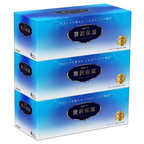 エリエール 贅沢保湿 400枚 (200組)×3カートン×10セット入り (1ケース)