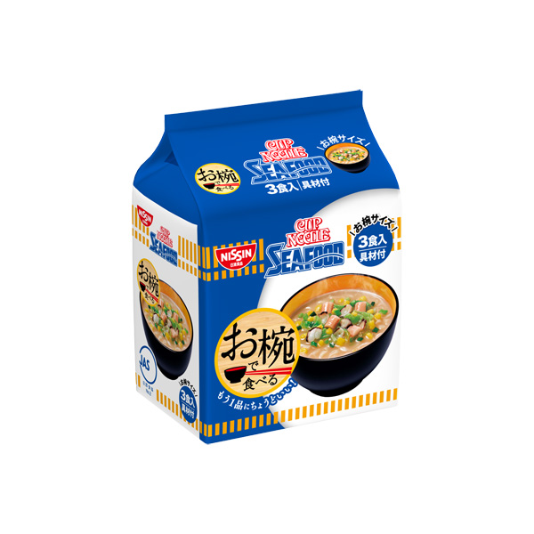 日清 お椀で食べるカップヌードルシーフード 3食×9個入り×2箱 (計18個) 