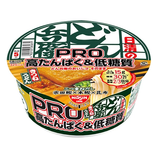日清のどん兵衛PRO 高たんぱく&低糖質 きつねうどん 86g×12
