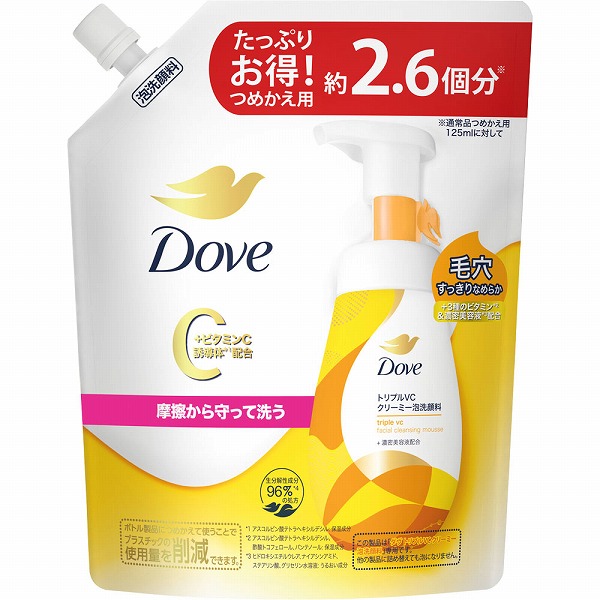 ダヴ トリプルVC クリーミー泡洗顔料 つめかえ用 320mL