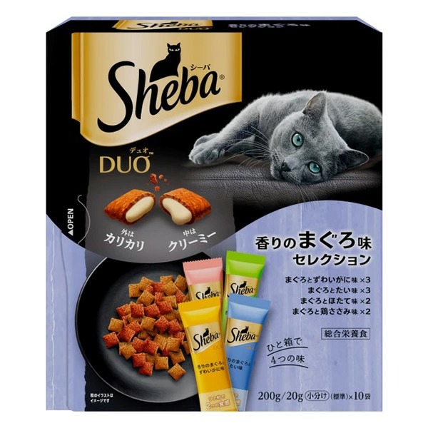 シーバ デュオ 香りのまぐろ味セレクション 200g×12箱入り (1ケース)