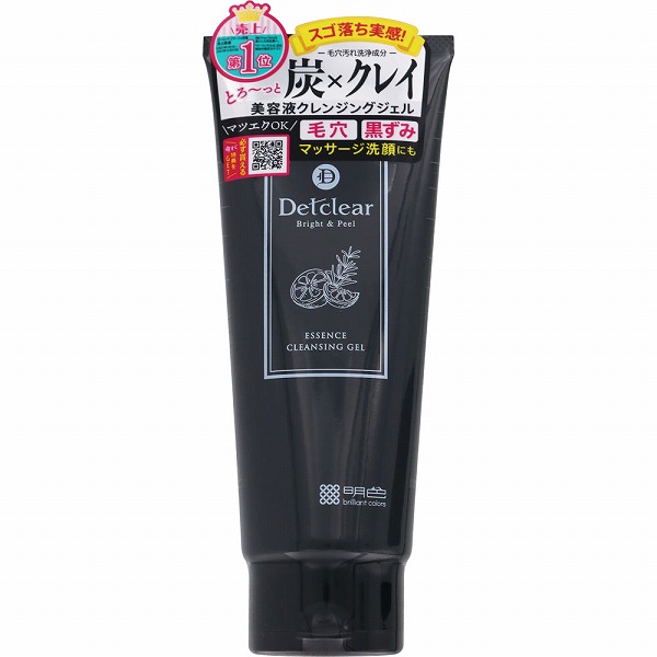 DETクリア ブライト＆ピール 美容液クレンジングジェル＜炭クレイ＞ 180g