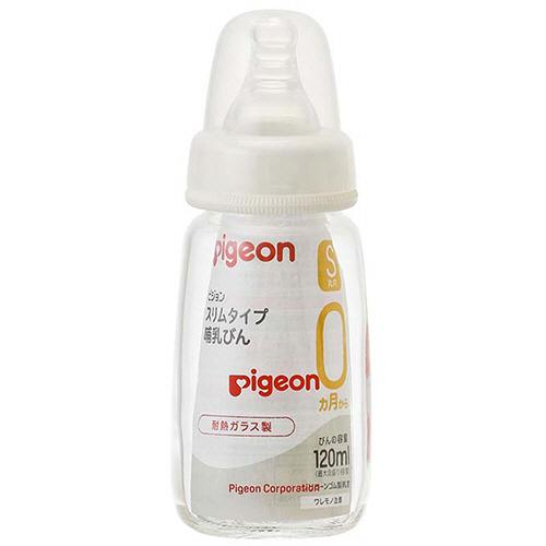 スリムタイプ哺乳びん 耐熱ガラス製 120ML