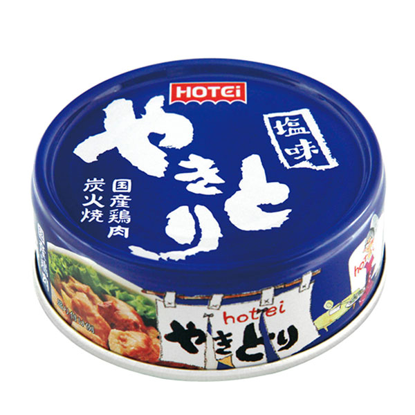 やきとり 塩味 24缶入り×1ケース (ホテイフーズ)[缶詰 焼き鳥]