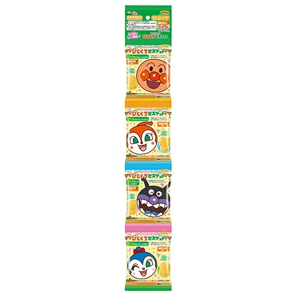 不二家 アンパンマンひとくちビスケット4連 80g×60個入り (1ケース)