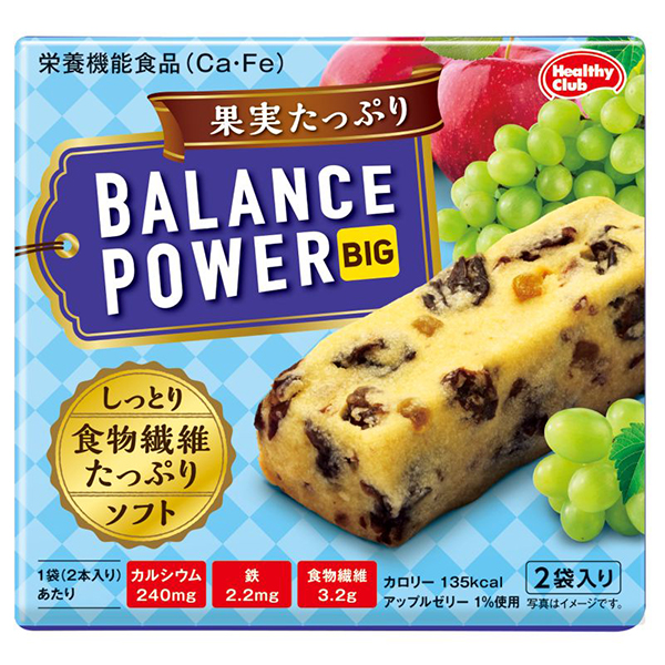 バランスパワービッグ果実たっぷり 2袋×64個 (1ケース)【栄養機能食品】