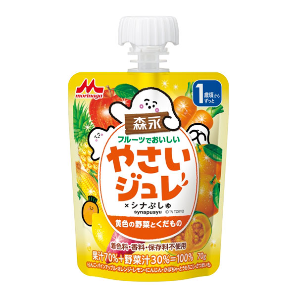 森永乳業フルーツでおいしいやさいジュレ黄色の野菜とくだもの　70g×36個入り (1ケース)(PP)