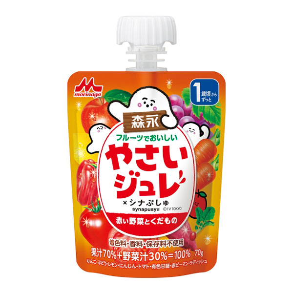 森永乳業フルーツでおいしいやさいジュレ赤い野菜とくだもの　70g×36個入り (1ケース)(PP)