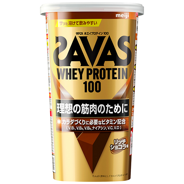 ザバス ホエイプロテイン100 リッチショコラ味 280g(10食分) 12個  