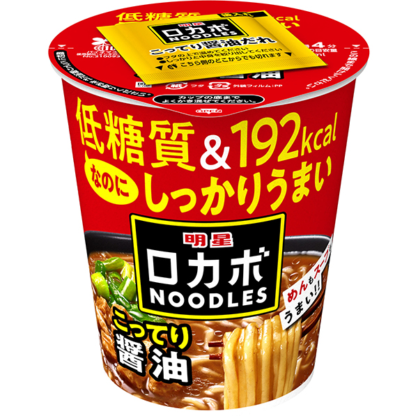 明星　ロカボNOODLESおいしさプラス　こってり醤油 59g×12個入り(1ケース)（AH）