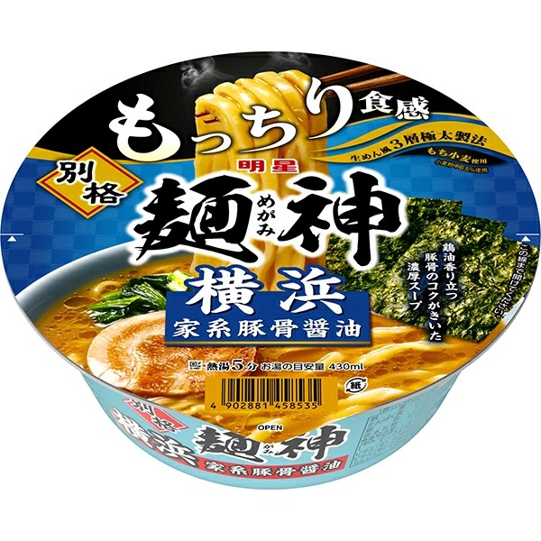 明星 別格麺神 横浜家系豚骨醤油 118g×12個 (1ケース)