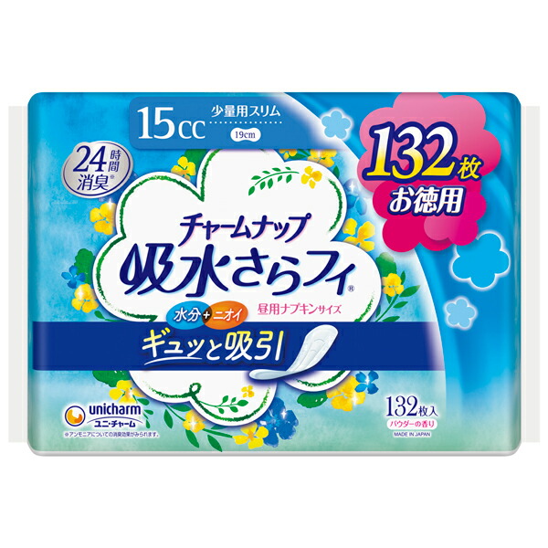 チャームナップ 吸水さらフィ 少量用スリム (15cc) お徳用 132枚×6袋入り (1ケース)