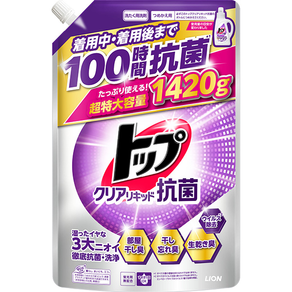 トップクリアリキッド抗菌 つめかえ用 1420g×1袋