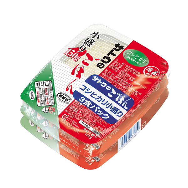 送料無料 サトウのごはん こだわりコシヒカリ小盛り 150g×3食パック×12個入り×3ケース（KT）