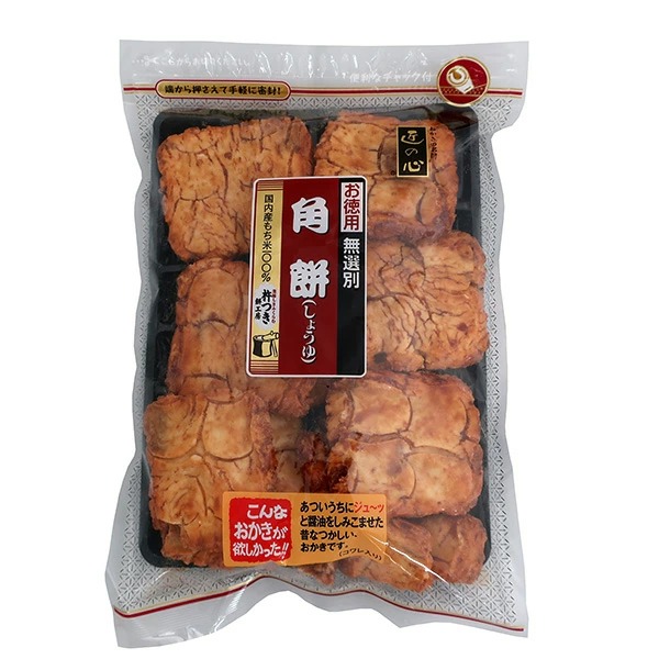 丸彦製菓  角餅（しょうゆ、無選別） 180g×10個 (1ケース)