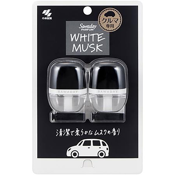 小林製薬 Sawaday クルマ専用クリップ パルファムホワイトムスク (2個パック)