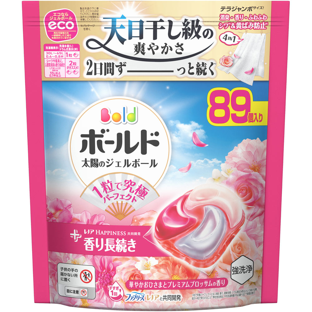ボールドジェルボール4D 華やかプレミアムブロッサムの香り つめかえ用テラジャンボサイズ 1.57kg（89個）