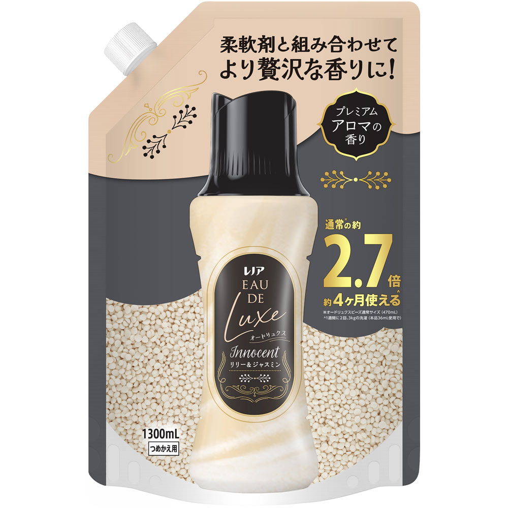 レノアオードリュクスアロマジュエル イノセントリリー＆ジャスミンの香りつめかえ用超特大サイズ 1300mL