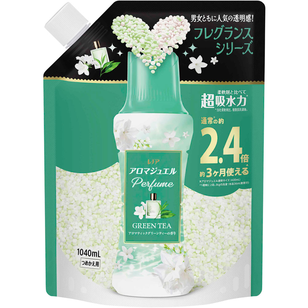 レノアアロマジュエルグリーンティーの香りつめかえ用特大サイズ 1040mL×7個 (1ケース)