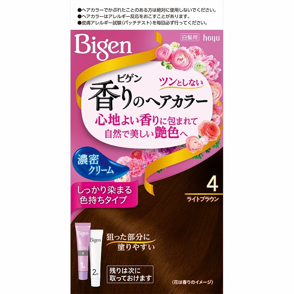 ビゲン 香りのヘアカラー クリーム 4 ライトブラウン 1個【医薬部外品】