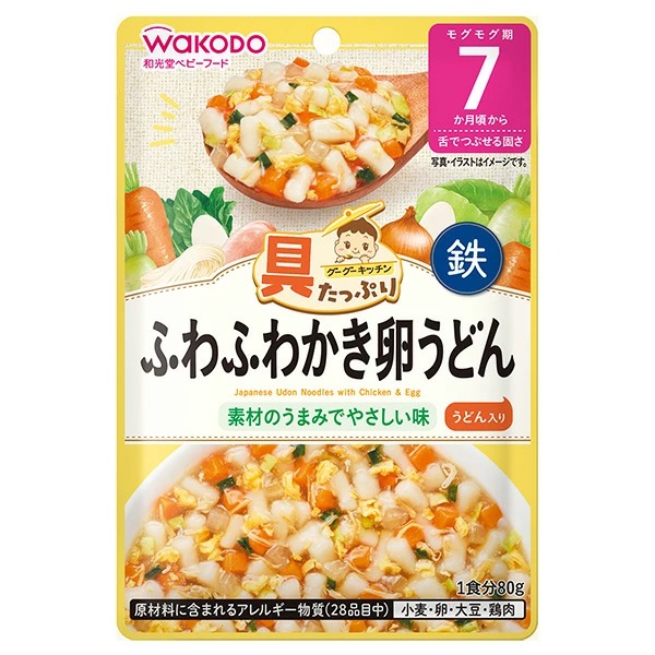 具たっぷりグーグーキッチン ふわふわかき卵うどん 80g×6個セット