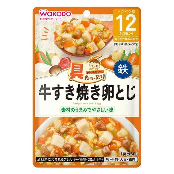 具たっぷりグーグーキッチン 牛すき焼き卵とじ 80g×6個セット