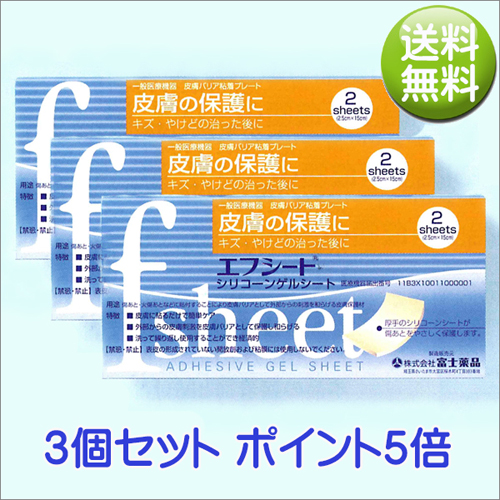 エフシート　2.5cm×15cm　2シート入り(富士薬品)【3個セット】