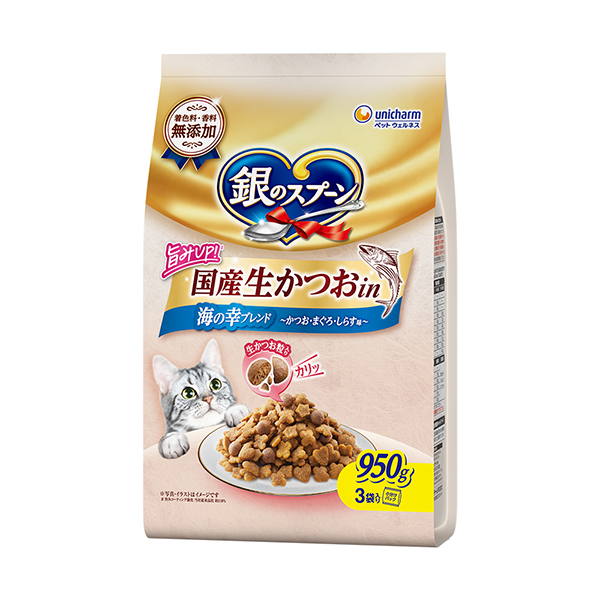 銀のスプーン国産生かつおin海の幸ブレンド 950g×9個 (1ケース)