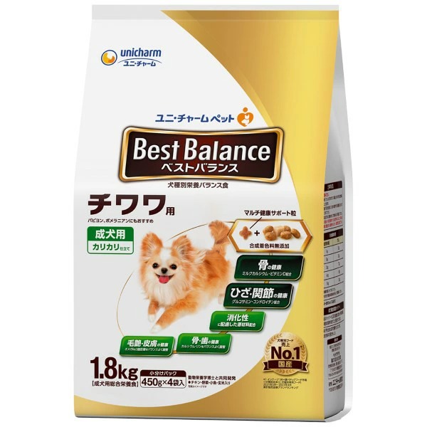 ベストバランス カリカリ仕立て チワワ用 1.8kg×4袋入り (1ケース)