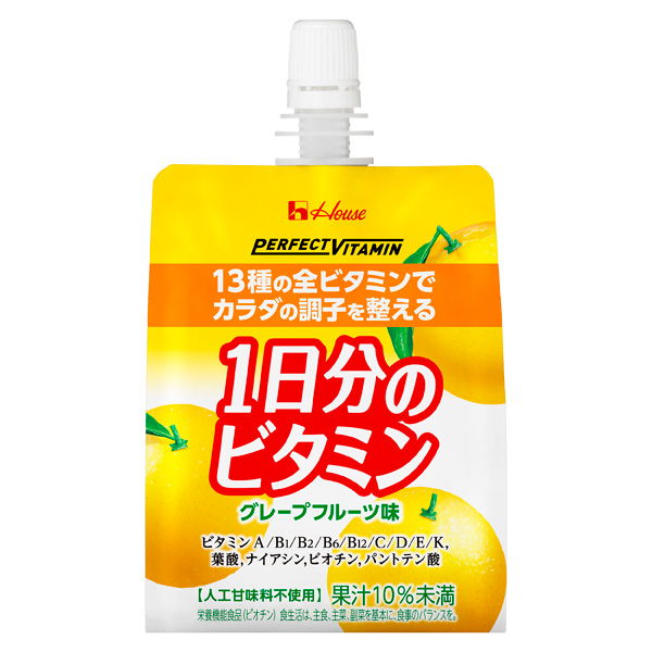 PERFECT VITAMIN １日分のビタミンゼリー グレープフルーツ味 180g×24個入り（1ケース）