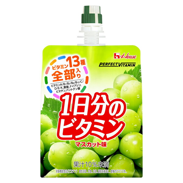 PERFECT VITAMIN1日分のビタミンゼリーマスカット味 180g×24本入り【栄養機能食品】