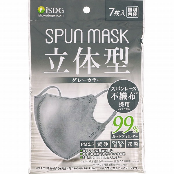 ＳＰＵＮ ＭＡＳＫ 立体グレー 7枚
