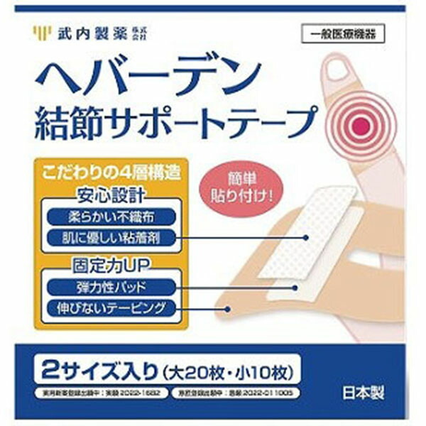 ヘバーデン結節サポートテープ 大20枚+小10枚